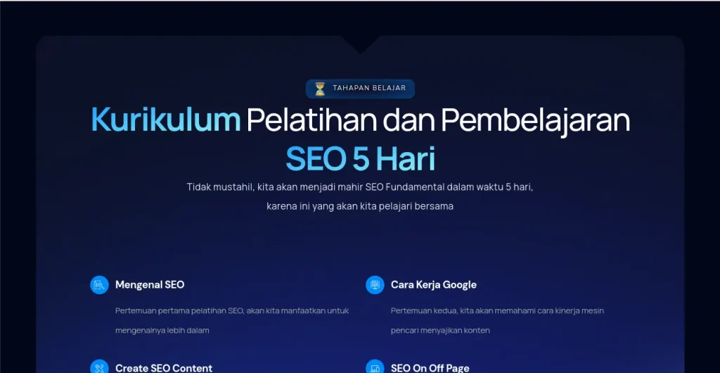 kurikulum-pelatihan-seo-untuk-pemula-di-Santri-Developer-Tsirwah